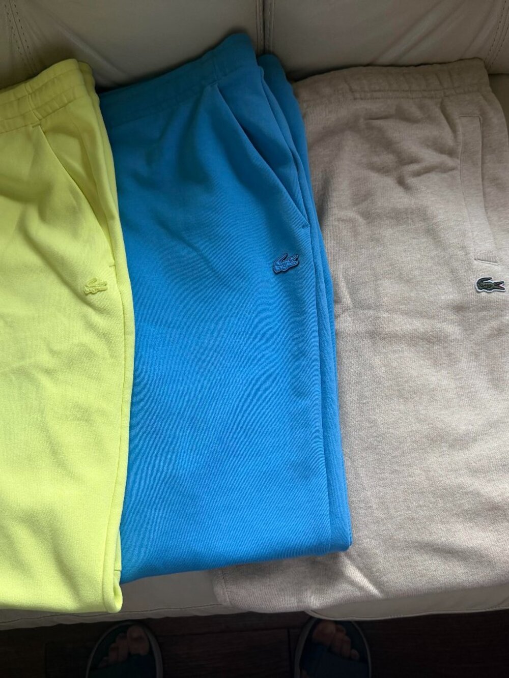 Three ((3) Lacoste Men's Cotton Fleece Sweatpants Size: 8-3XL NEW w TAGS